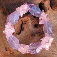 Amethyst and Rose Quartz Bracelet