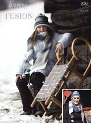 Chevron Pompom Hat and Scarf-3